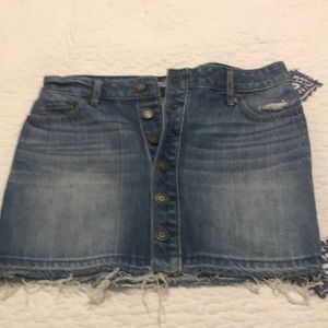 Hollister denim mini skirt like new